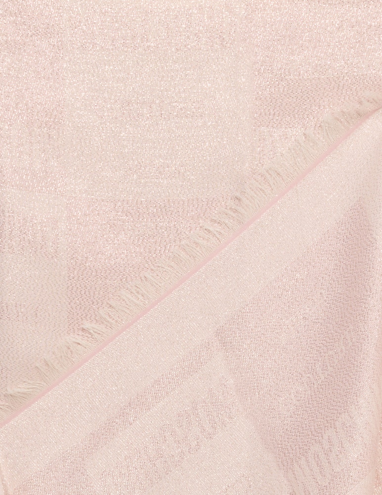 rinascente Moschino Lurex logo scarf