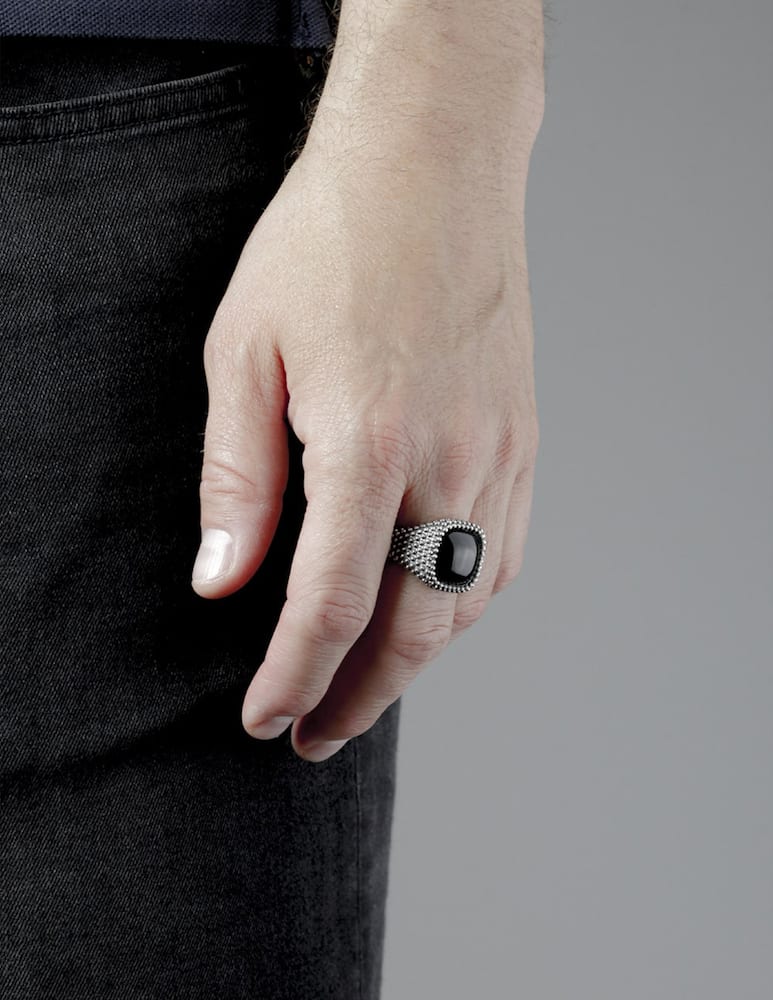 rinascente NOVE25 Onyx dotted square chevalier