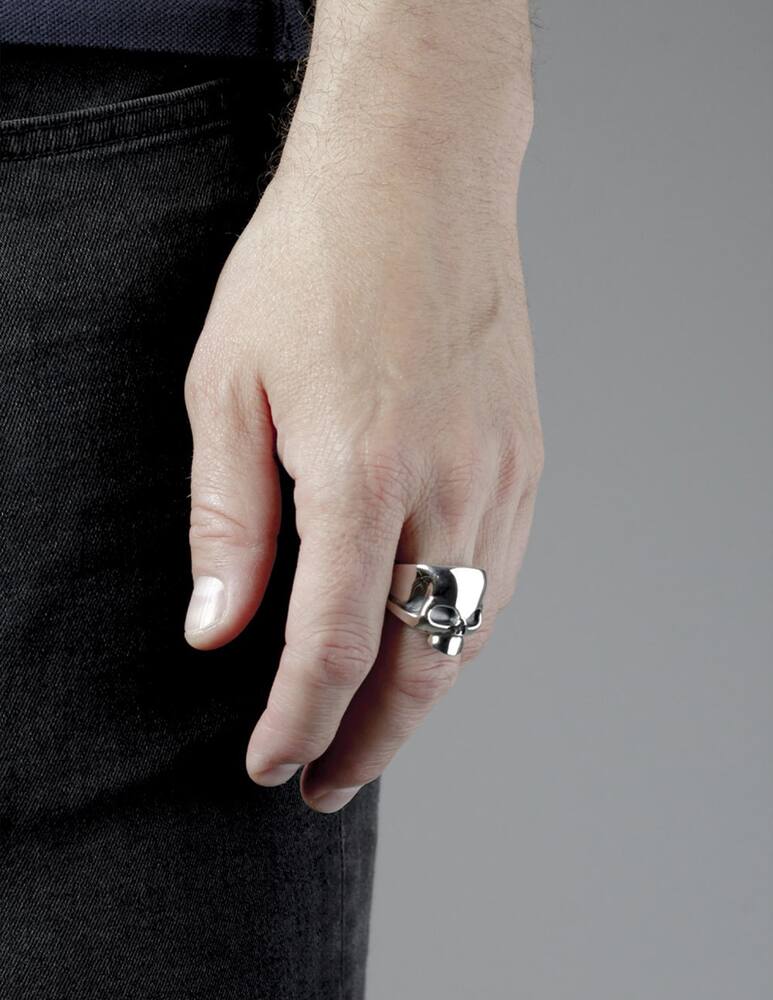 rinascente NOVE25 Ring teschio liscio