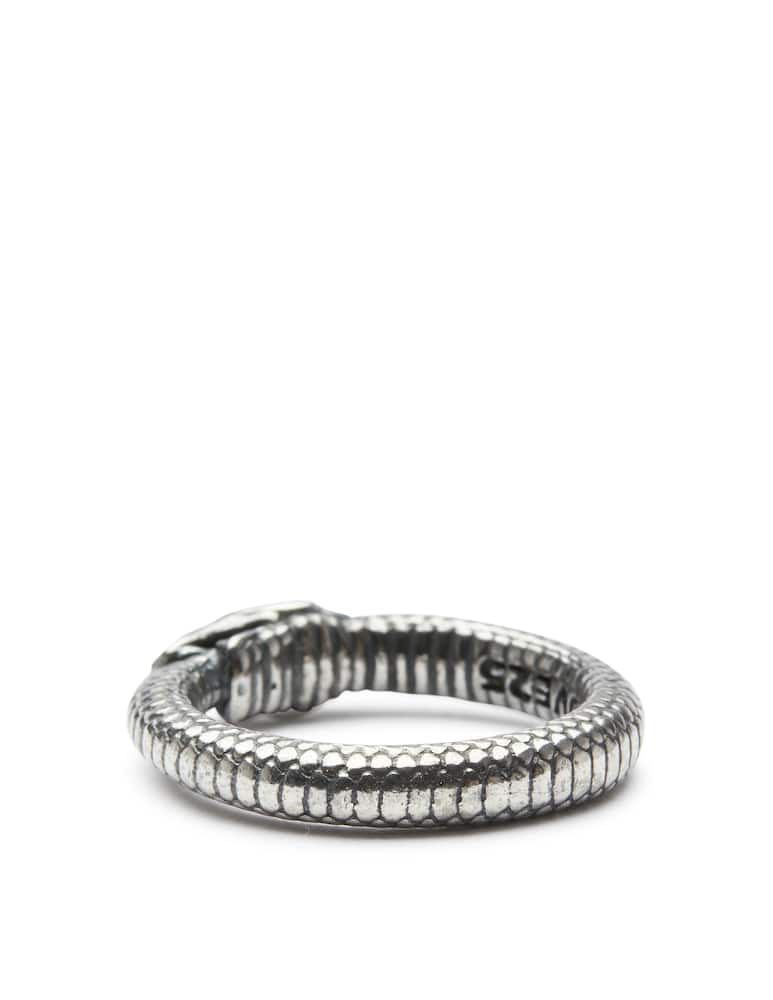 NOVE25 Anello serpente uroboro argentato - immagine 2 NOVE25 Anello serpente uroboro argentato - immagine 2
