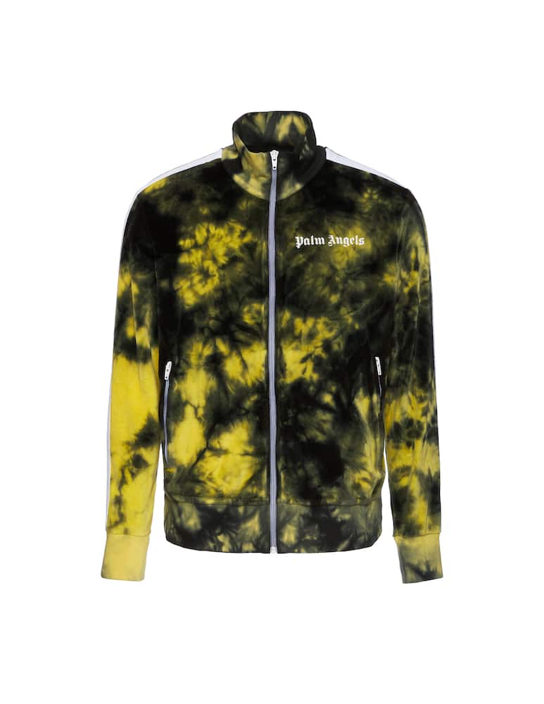 rinascente Palm Angels Felpa tie dye con zip in ciniglia