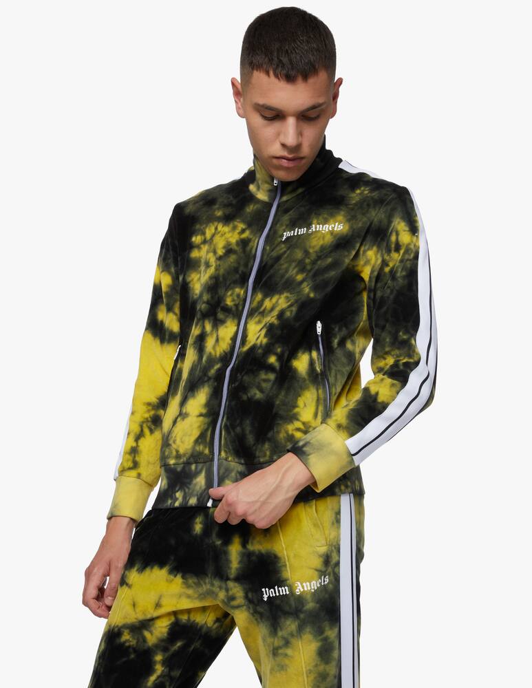 rinascente Palm Angels Felpa tie dye con zip in ciniglia