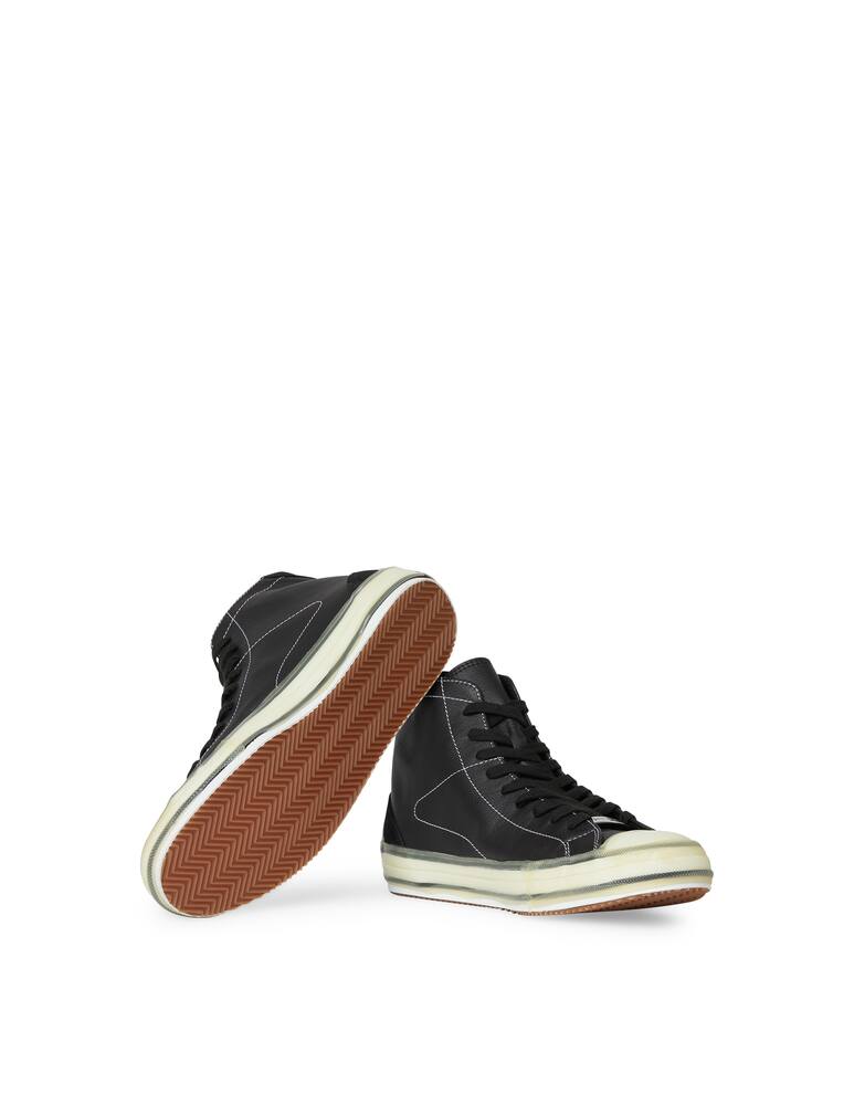 rinascente Palm Angels High top palm vulcanized  leather sneakers