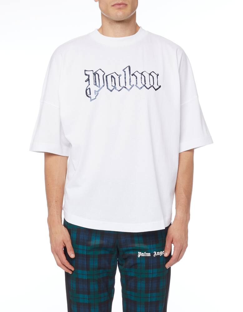 rinascente Palm Angels Blank logo over t-shirt