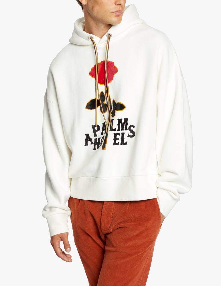 rinascente Palm Angels Felpa con cappuccio red rose