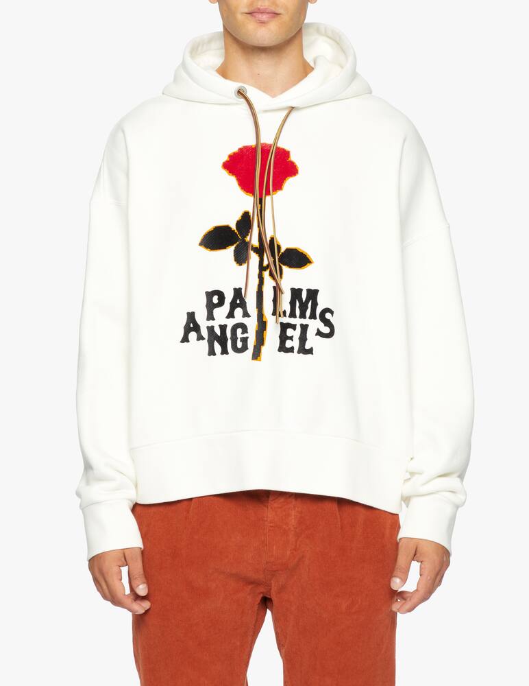 rinascente Palm Angels Felpa con cappuccio red rose