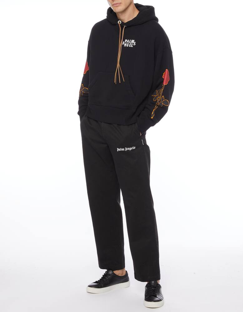 rinascente Palm Angels Felpa con cappuccio side rose