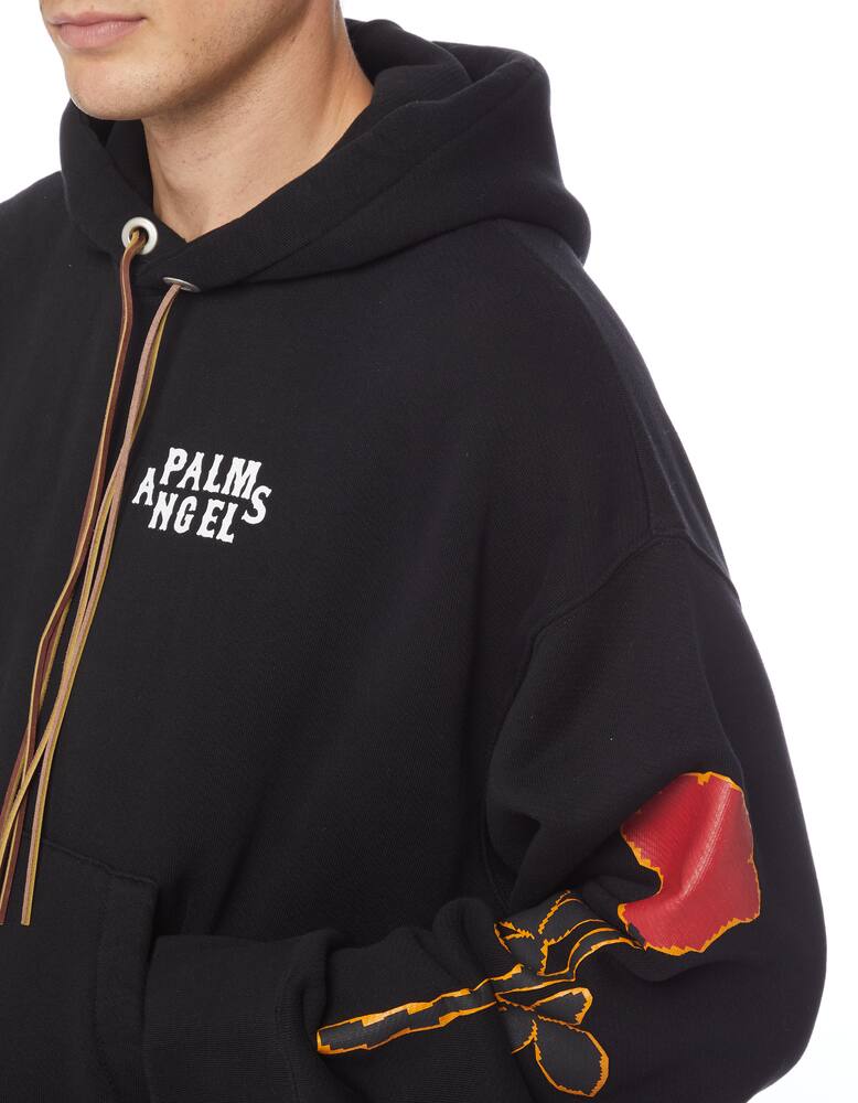 rinascente Palm Angels Felpa con cappuccio side rose