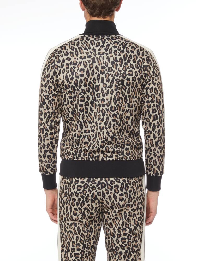 rinascente Palm Angels Felpa con zip leopard