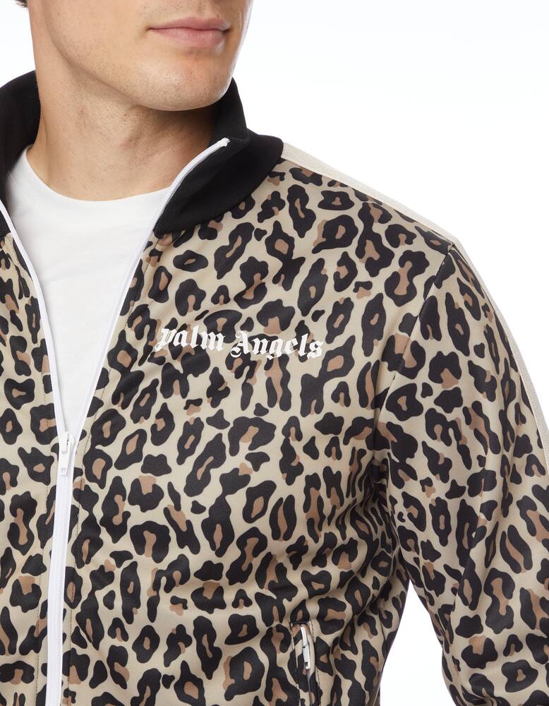 rinascente Palm Angels Felpa con zip leopard