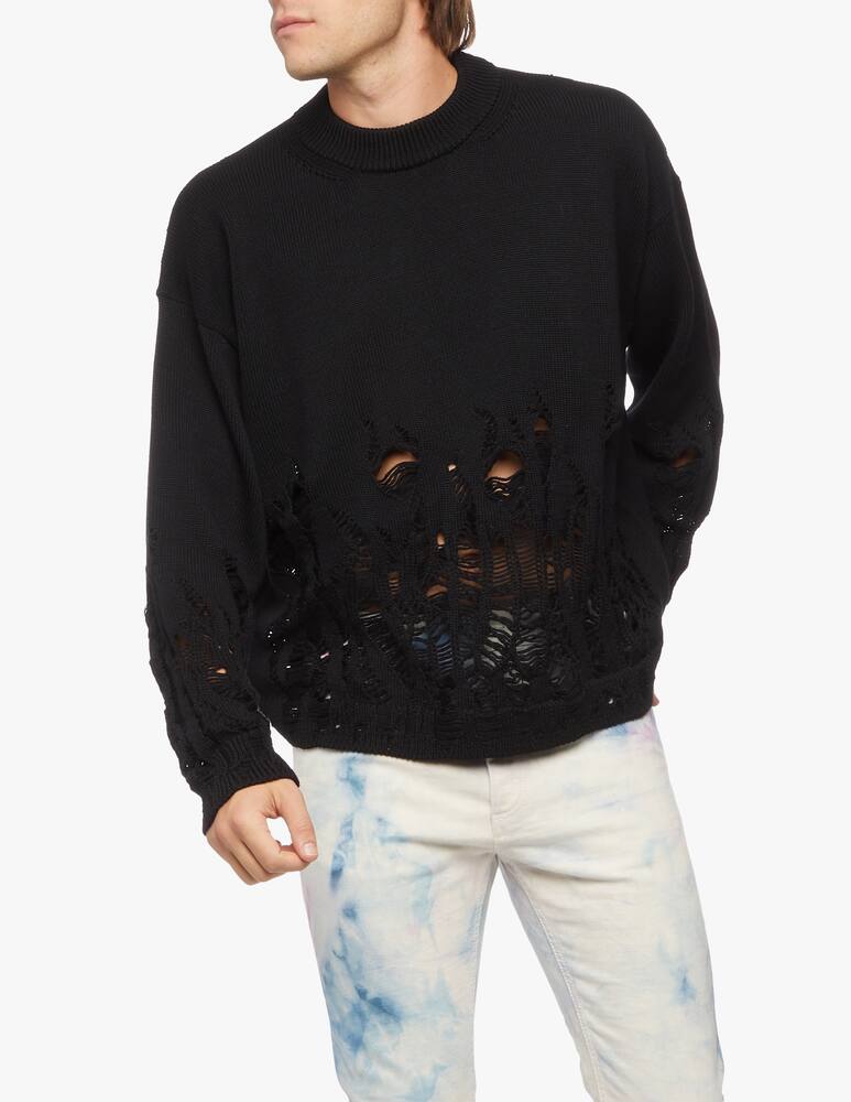 rinascente Palm Angels Logo distressed flames jumper