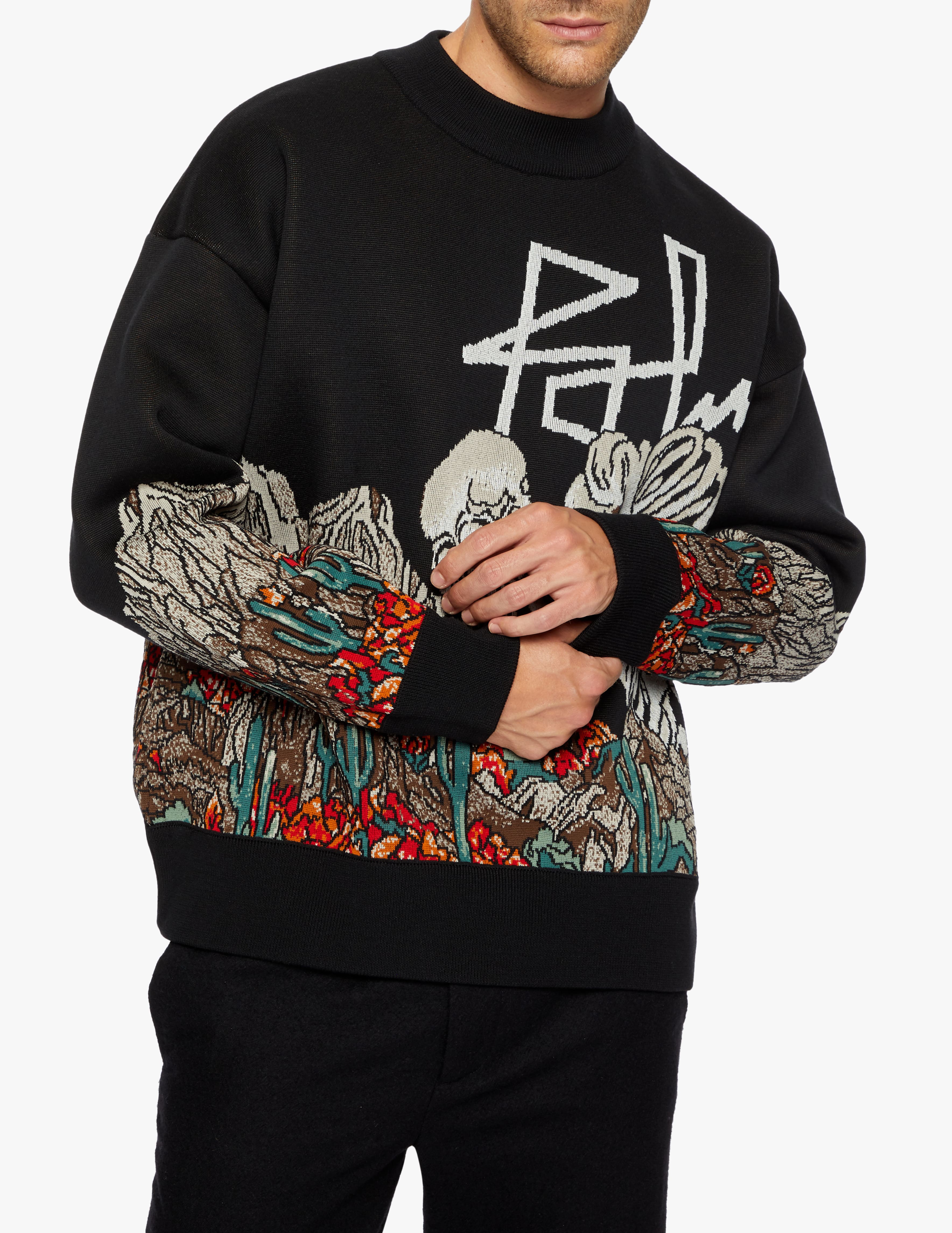 Shop Palm Angels Jq desert skull sweater on Rinascente