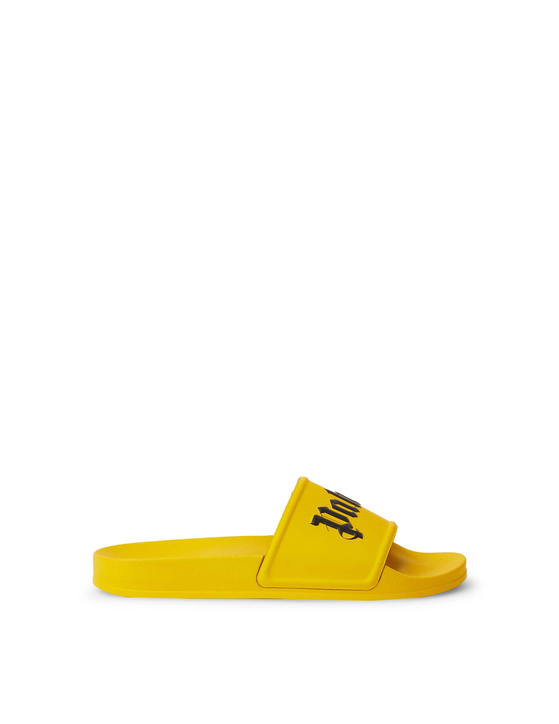 Shop Palm Angels Pool slider - yellow on Rinascente
