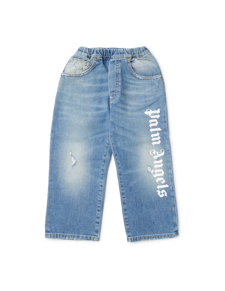 Palm Angels Jeans con over logo - immagine 1 Palm Angels Jeans con over logo - immagine 1
