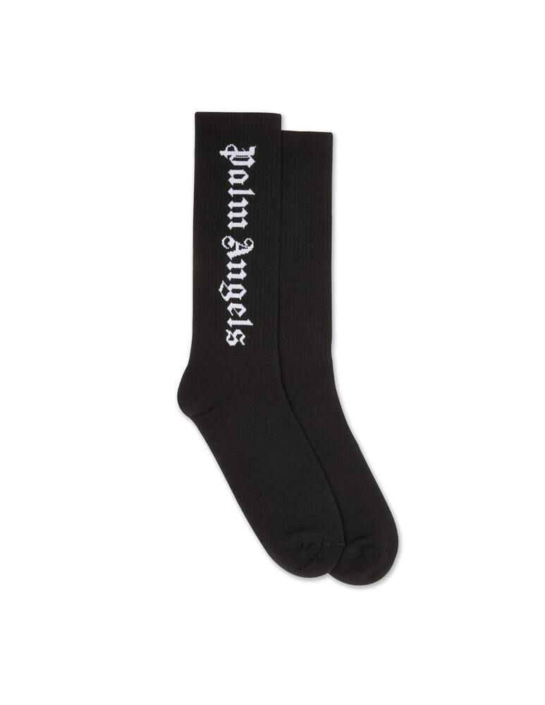 rinascente Palm Angels Vertical logo socks - black