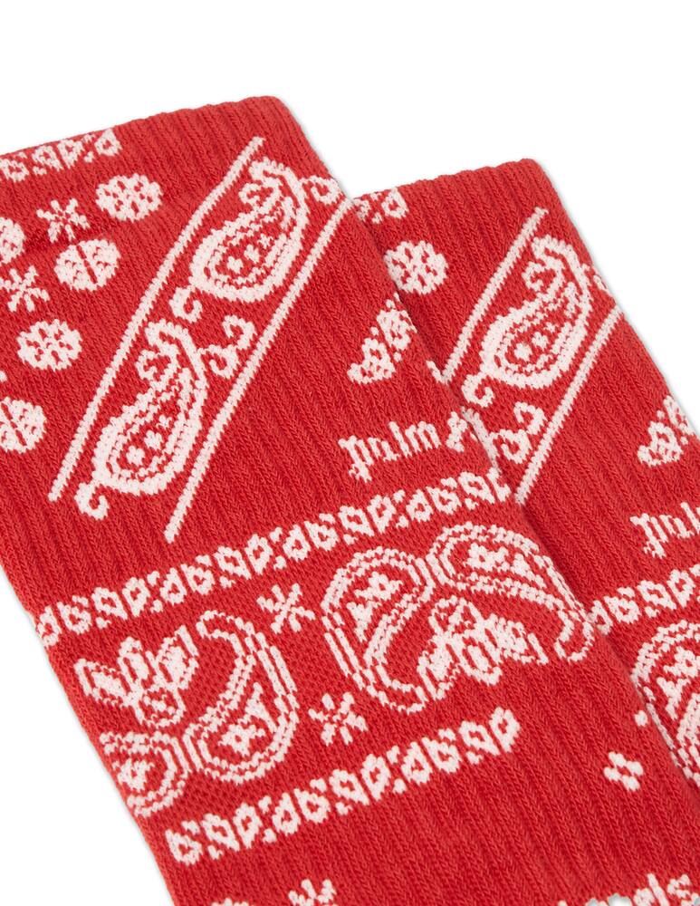 rinascente Palm Angels Bandana socks - red