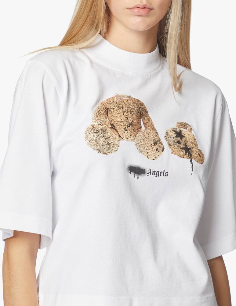 rinascente Palm Angels Sprayed bear cropped t-shirt