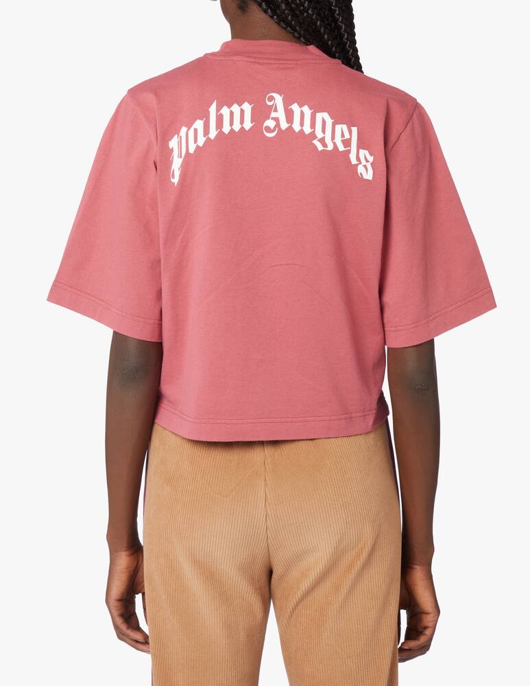rinascente Palm Angels Bear cotton crop t-shirt - brown