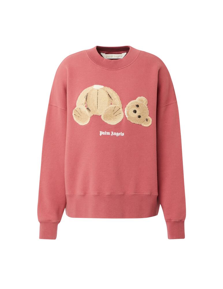 rinascente Palm Angels Felpa in cotone con orsetto - rosa
