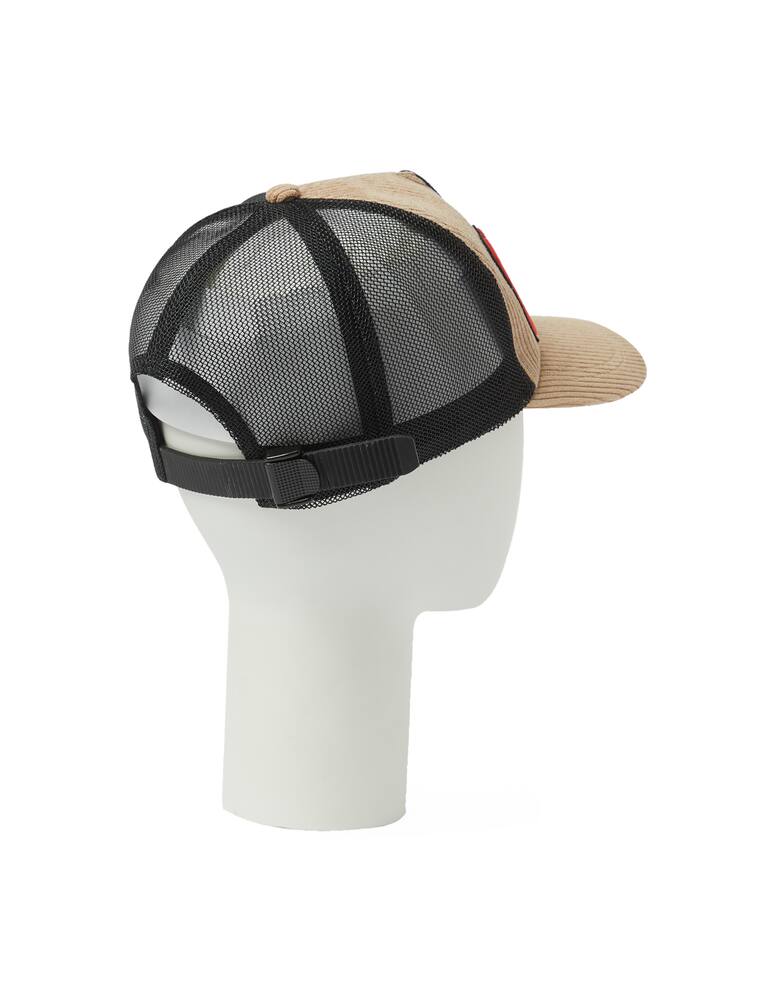 rinascente Palm Angels Cappello con visiera logo seasonal in velluto - marrone