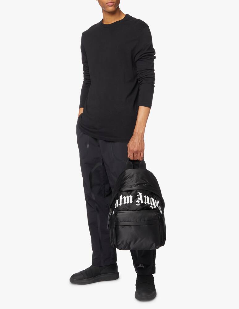 rinascente Palm Angels Curved logo backpack - black