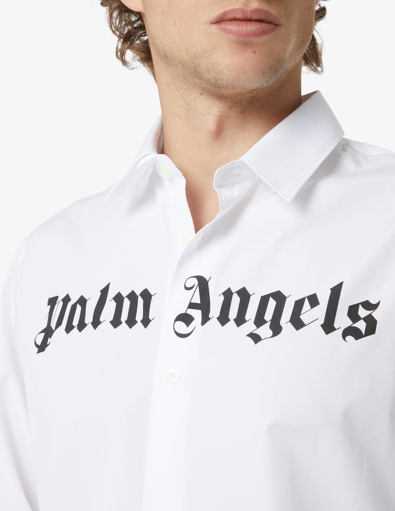 rinascente Palm Angels Camicia manica lunga con logo - Bianco
