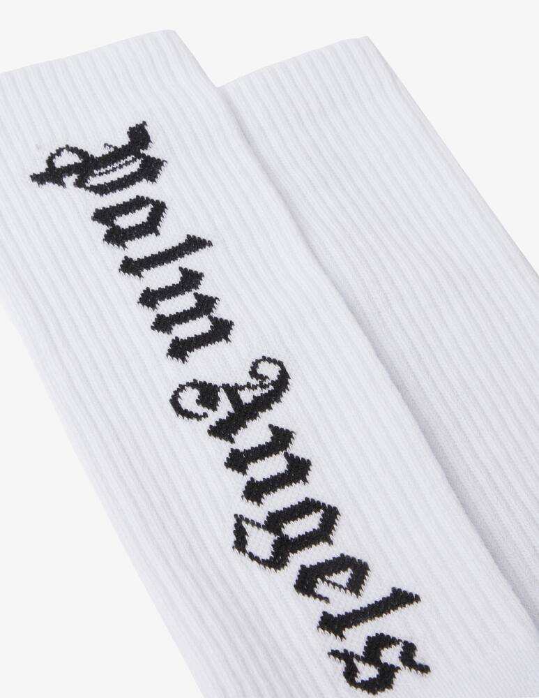 rinascente Palm Angels Vertical logo socks - White