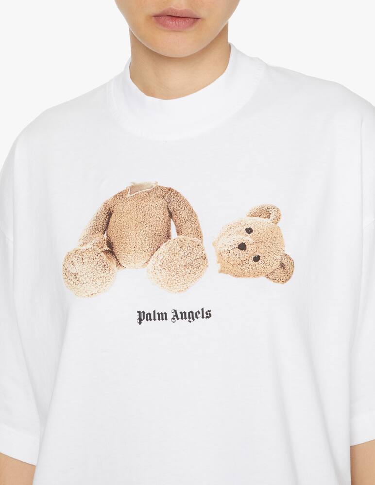 Palm Angels T-shirt in cotone con orso - bianco - immagine 4 Palm Angels T-shirt in cotone con orso - bianco - immagine 4