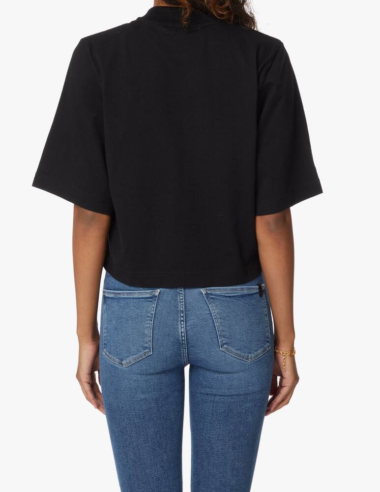rinascente Palm Angels T-shirt crop in cotone con orso - nero