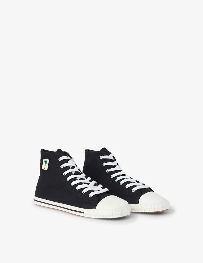 Palm Angels Sneakers alte con ricamo palma - Nero - immagine 2 Palm Angels Sneakers alte con ricamo palma - Nero - immagine 2