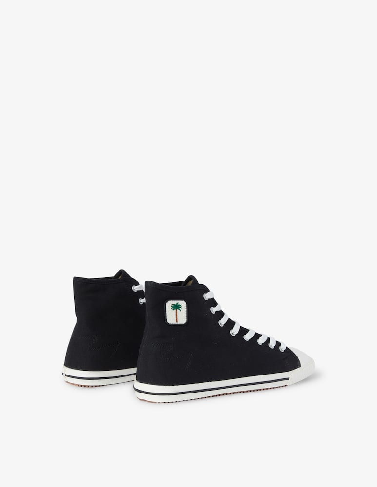 Palm Angels Sneakers alte con ricamo palma - Nero - immagine 4 Palm Angels Sneakers alte con ricamo palma - Nero - immagine 4