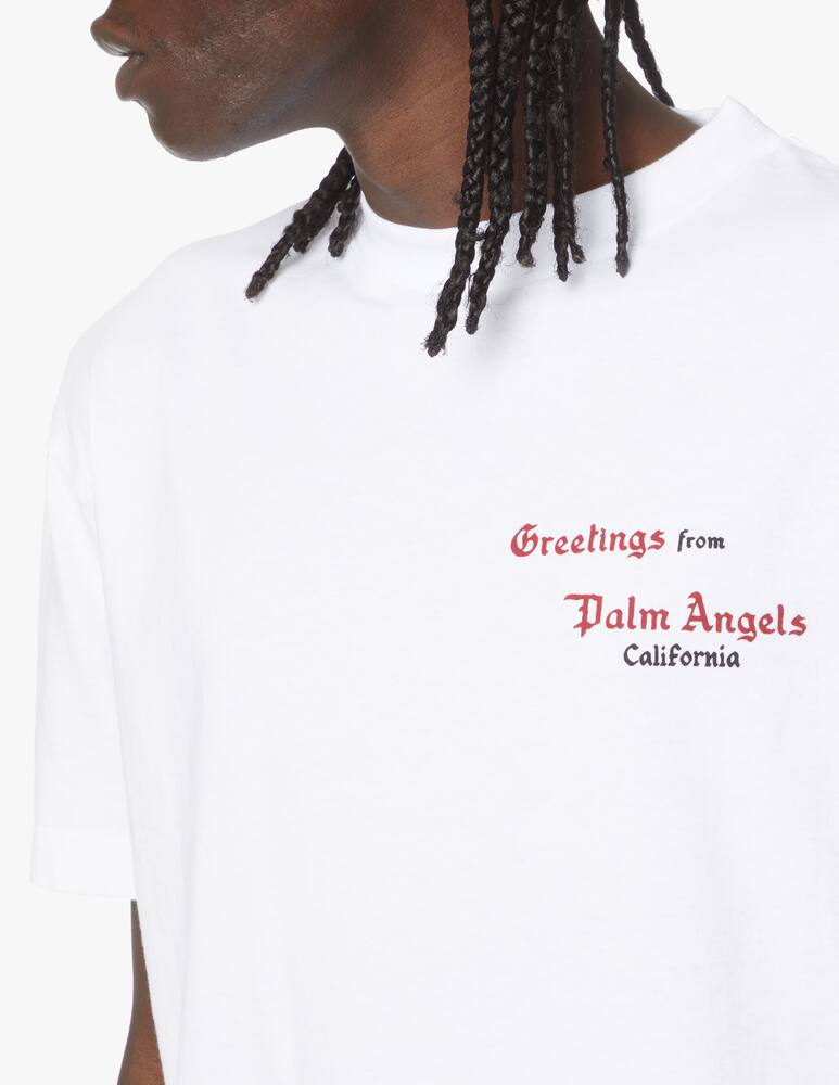 rinascente Palm Angels Back coral classic t-shirt - white