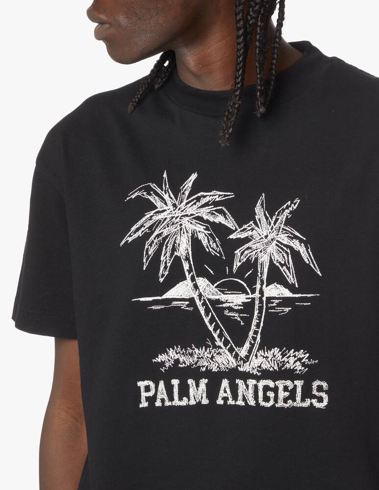 rinascente Palm Angels Sunset palms classic t-shirt - black
