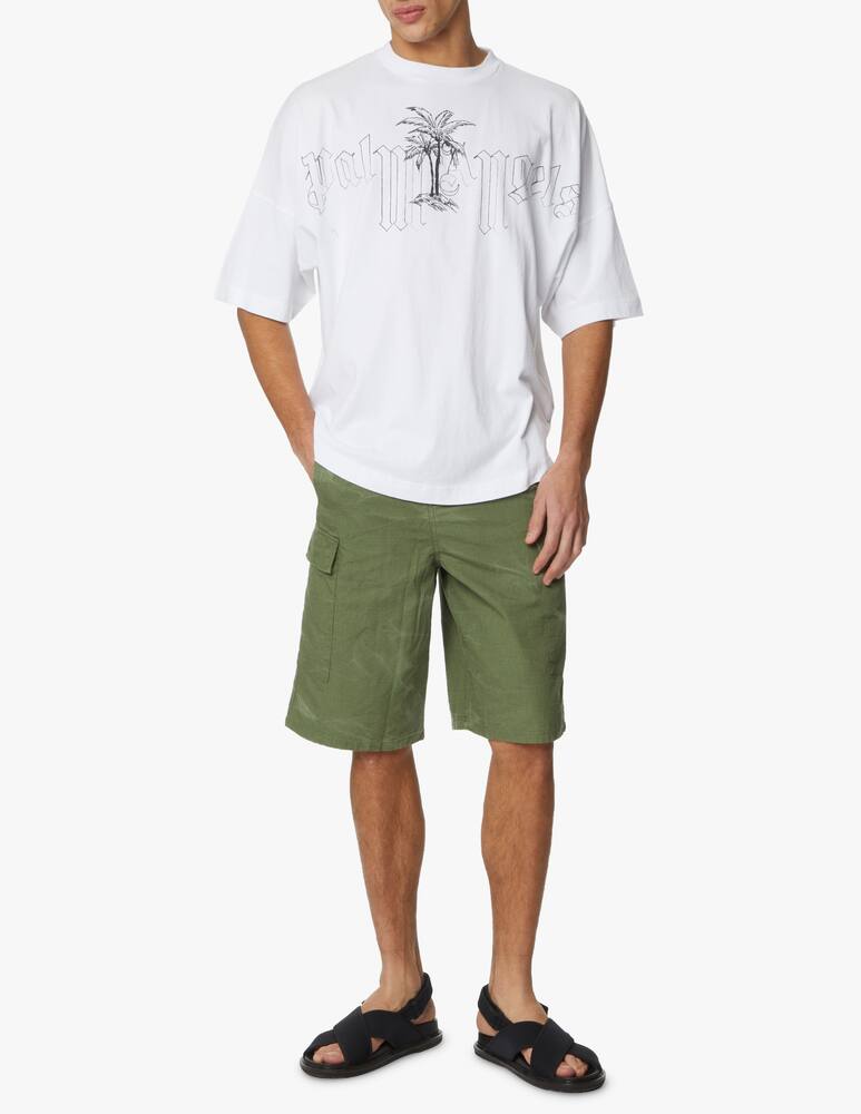 rinascente Palm Angels Maglietta over seasonal con logo - bianco