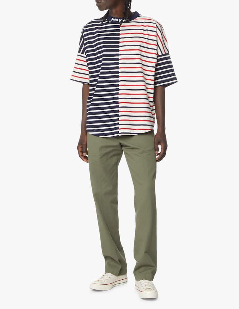 rinascente Palm Angels Mix stripes logo over t-shirt - multi