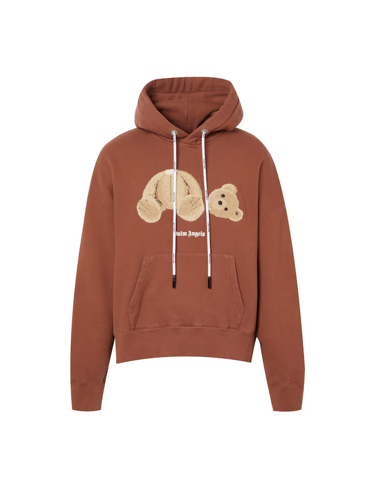 rinascente Palm Angels Felpa con cappuccio bear - marrone