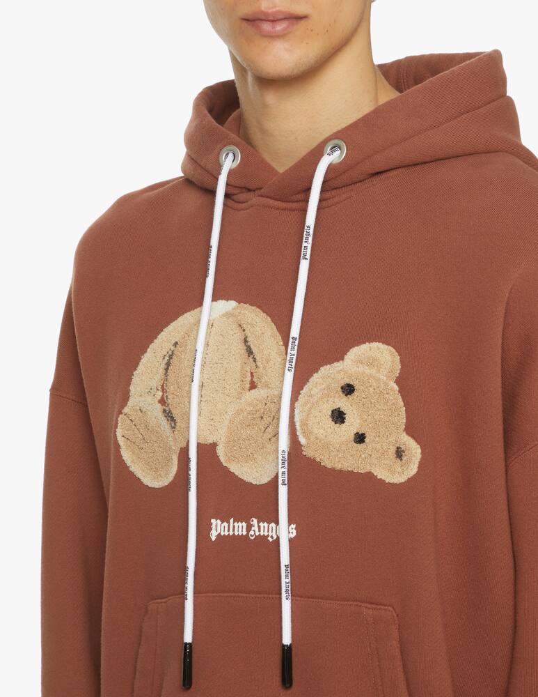 rinascente Palm Angels Felpa con cappuccio bear - marrone