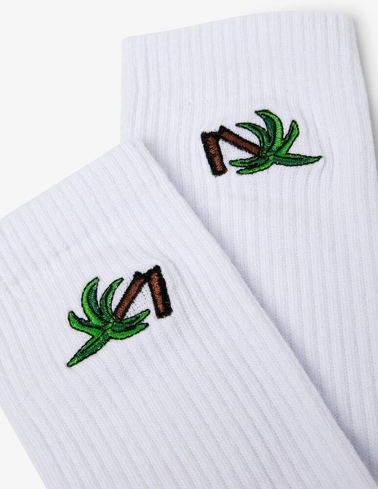 rinascente Palm Angels Broken palm socks - white