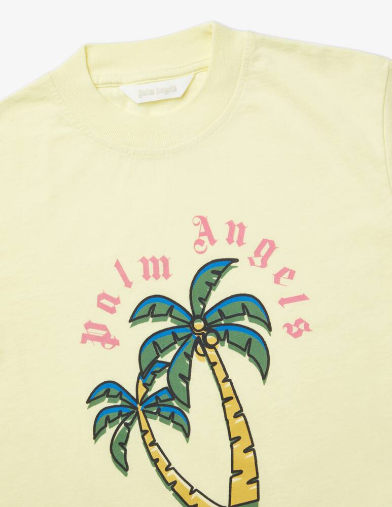 rinascente Palm Angels Maglietta manica corta logo palms - Giallo