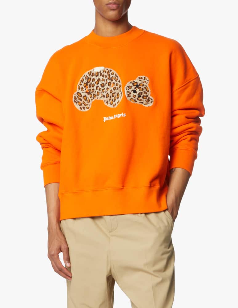 rinascente Palm Angels Leopard bear crewneck - orange