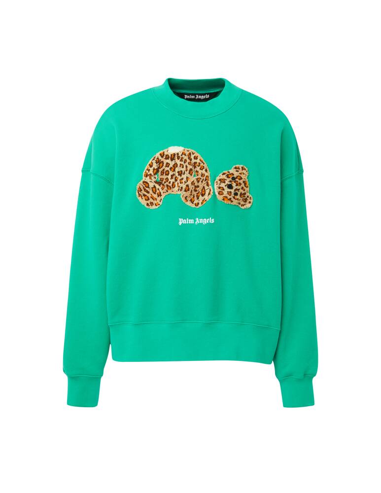 rinascente Palm Angels Maglia girocollo leopard bear - verde