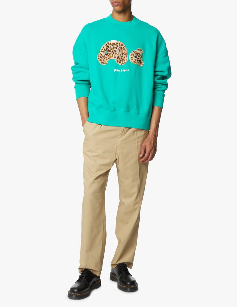 rinascente Palm Angels Maglia girocollo leopard bear - verde