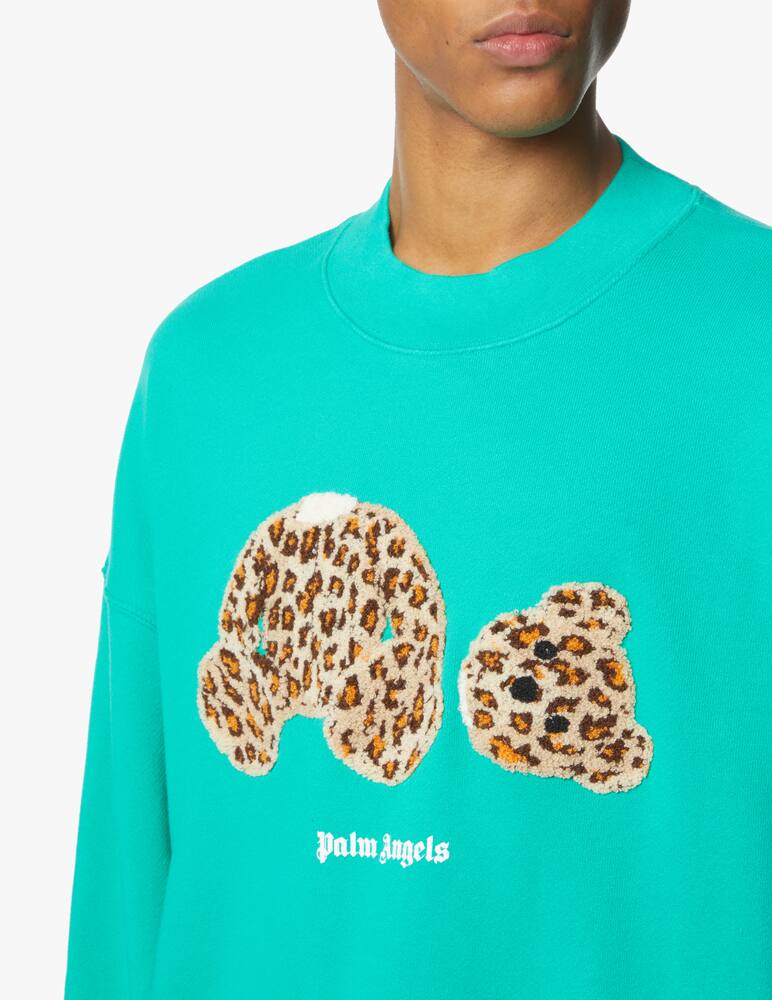 rinascente Palm Angels Maglia girocollo leopard bear - verde