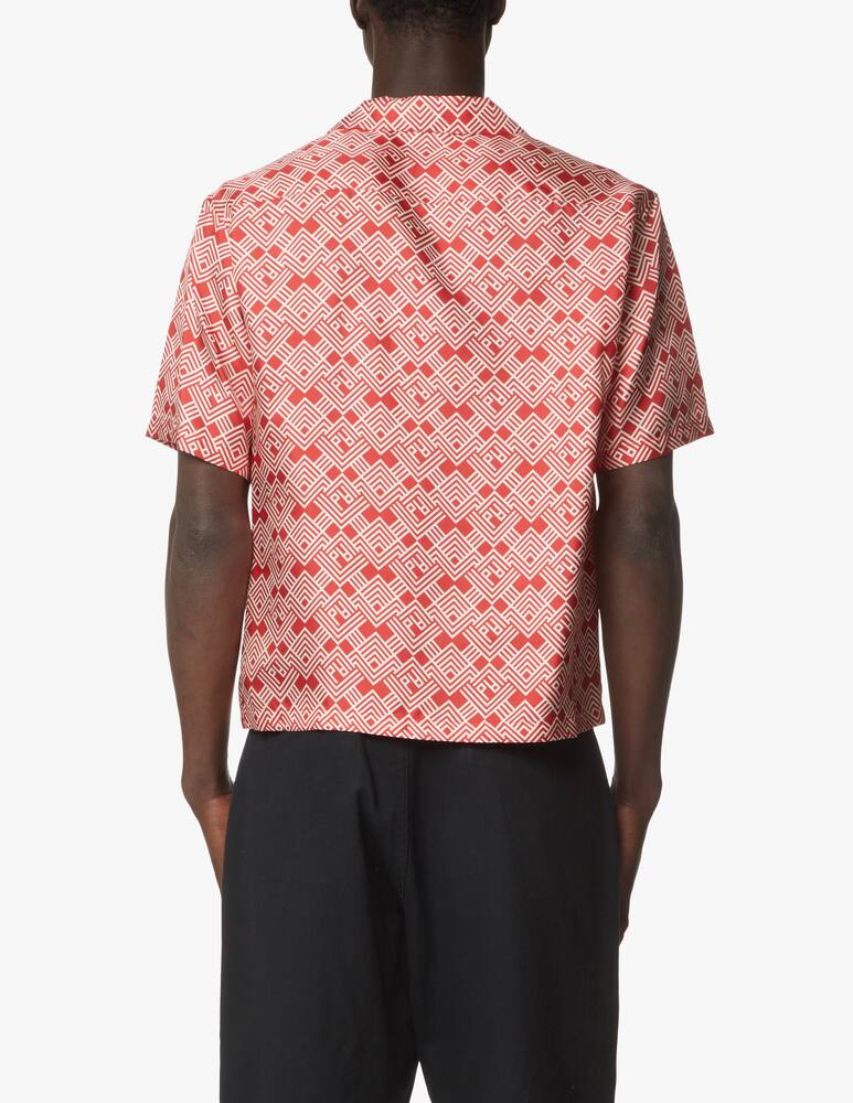 rinascente Palm Angels Monogram ss bowling shirt - red