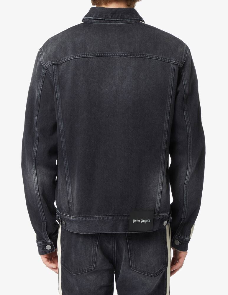 rinascente Palm Angels Black wash track denim jacket 