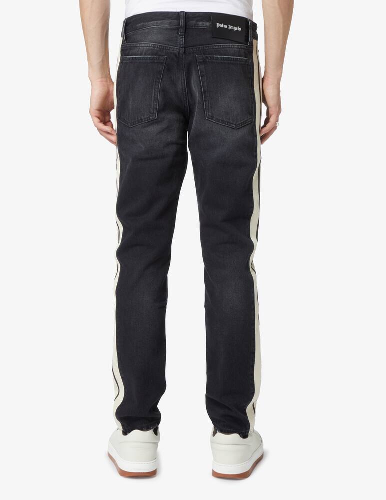 rinascente Palm Angels Pantalone track in jeans nero lavato 