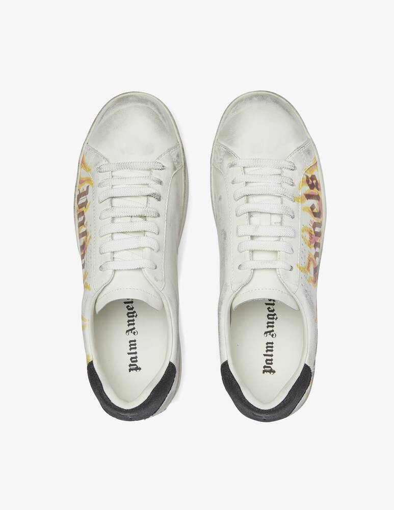 rinascente Palm Angels Tennis white flames sneakers - White