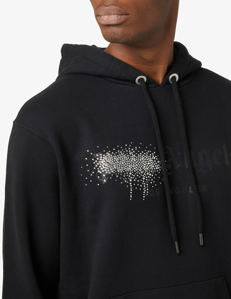 rinascente Palm Angels Rhinestone sprayed hoodie 
