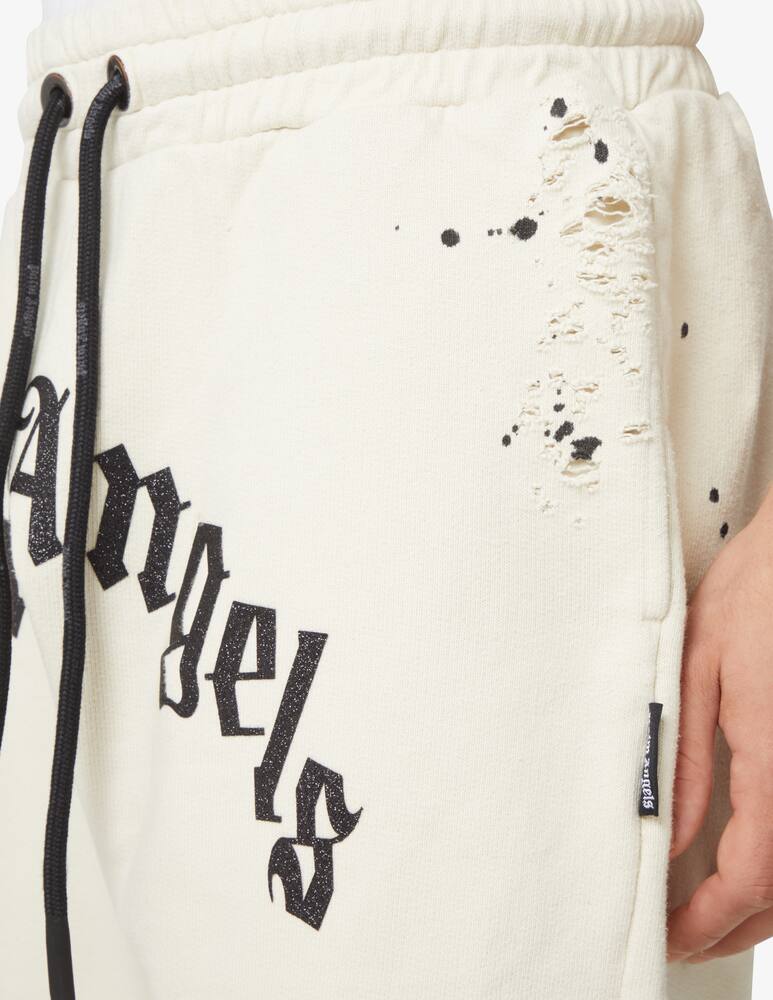 Palm Angels Gd glittered logo sweatpants - Bianco - immagine 4 Palm Angels Gd glittered logo sweatpants - Bianco - immagine 4