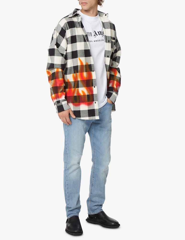 rinascente Palm Angels Burning logo overshirt - Multi